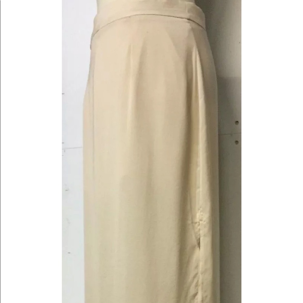 Capulet Cream Chiffon High Waist Slit Maxi Skirt - Picture 9 of 9